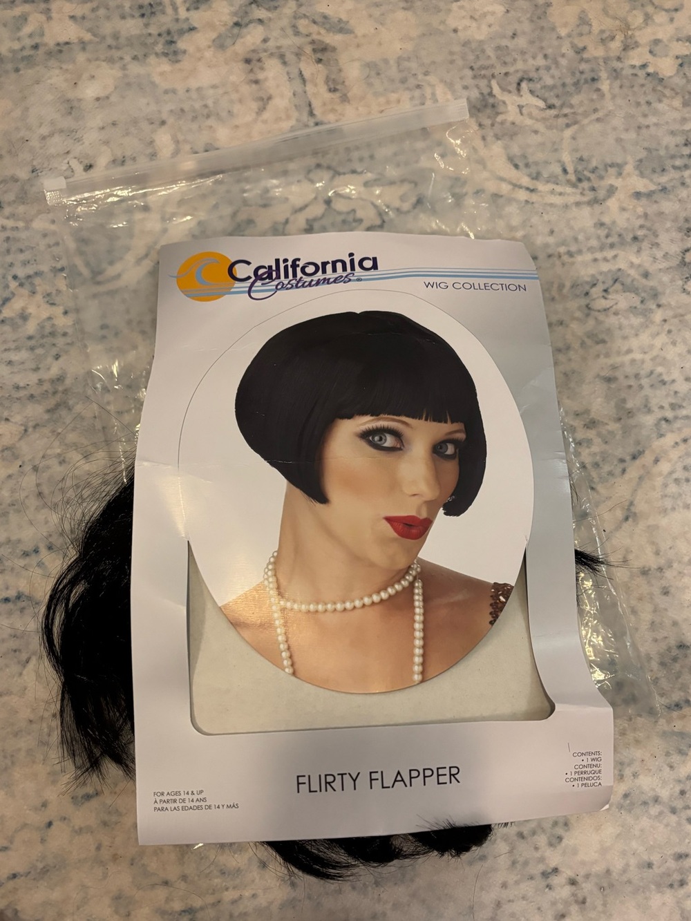 California Costumes Black Short Wig with Blunt Bangs
